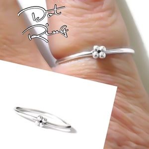 925 SS Minimalist Dot Ring